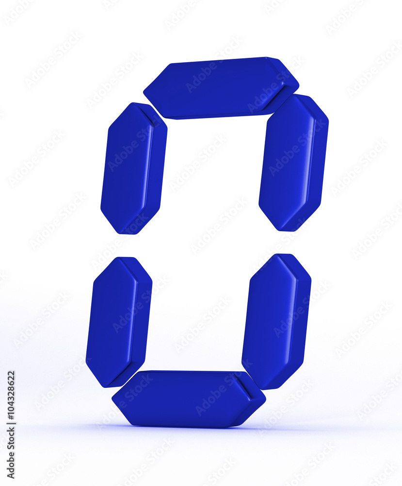 blue number zero on white background with shadow blue number zero on white background with shadow