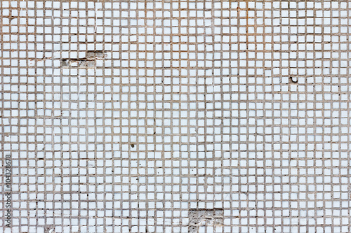 old white cracked painted tiles background