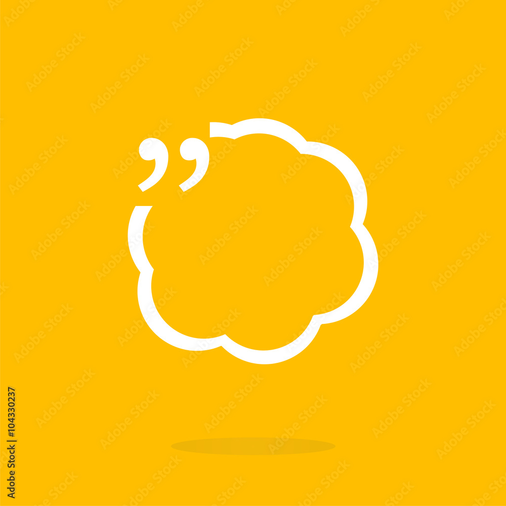 Vector Quotation Mark Speech Bubble. vector quote sign icon Vector Quotation Mark Speech Bubble. vector quote sign icon