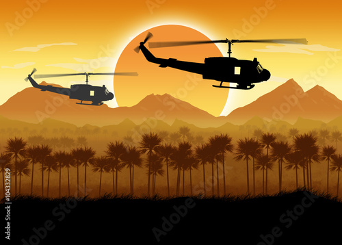 Military forces in a jungle situation
