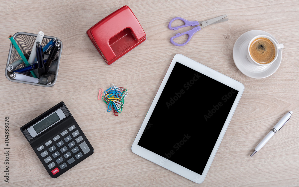 Modern and traditional office equipment Modern and traditional office equipment