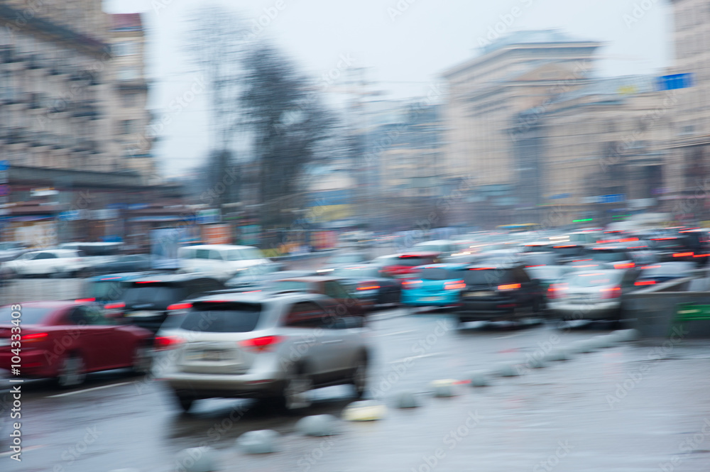 blurry focus scene of cars on road represent transportation concept related idea