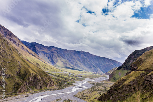 Old georgian roan on the verge of valley