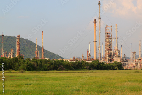Wallpaper Mural Petrochemical factory in green field Torontodigital.ca
