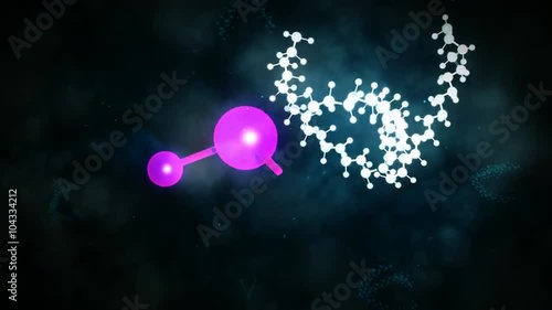 Free radical in action (computer visualization)