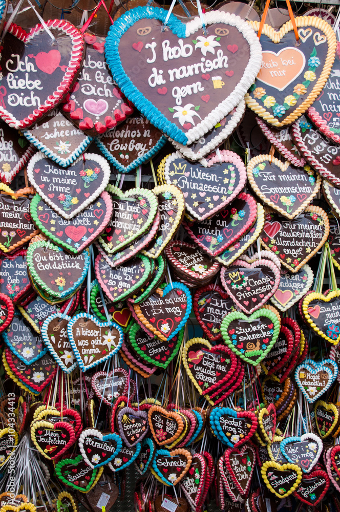 Fototapeta premium gingerbread hearts