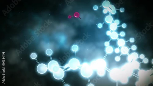 Free radical in action (computer visualization)