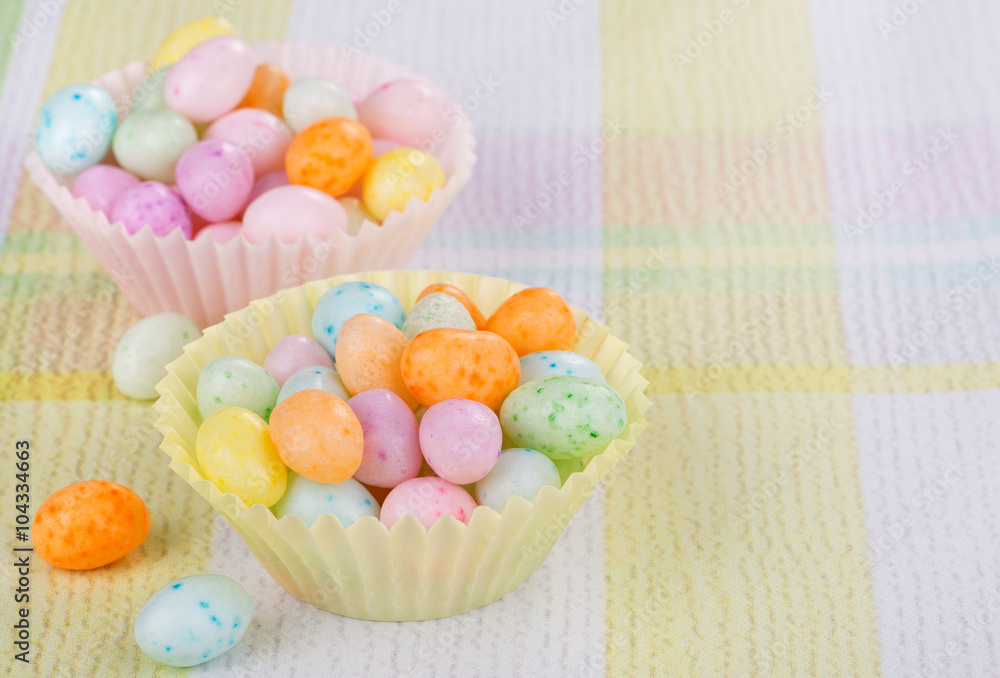 Easter Jelly Bean Candy in Paper Cups Easter Jelly Bean Candy in Paper Cups