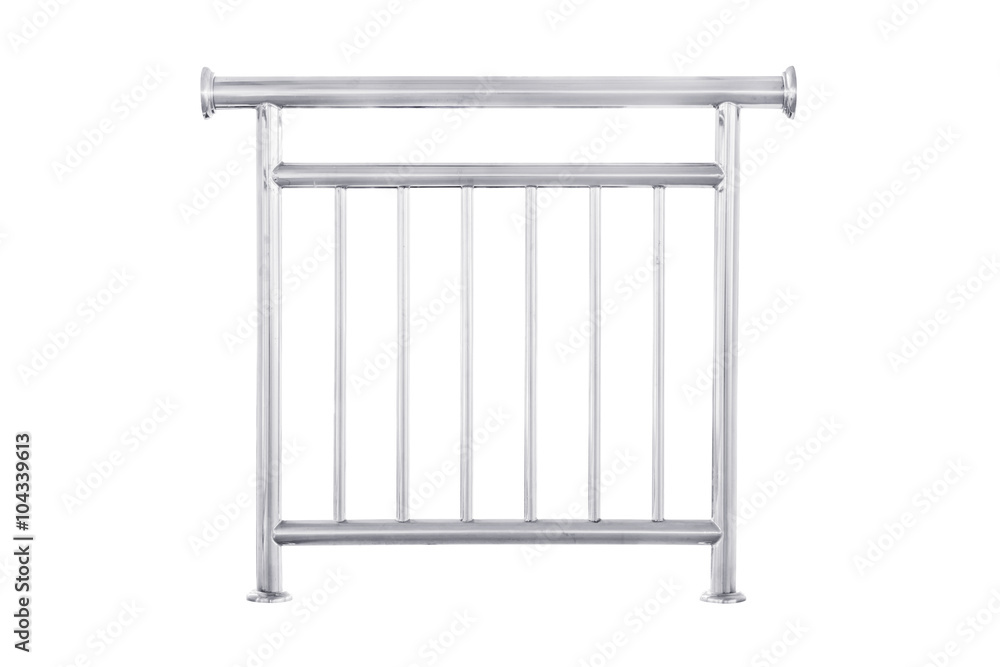Stainless steel railing isolated. Stainless steel railing isolated.