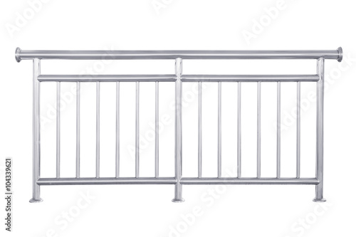 Foto Stainless steel railing isolated.