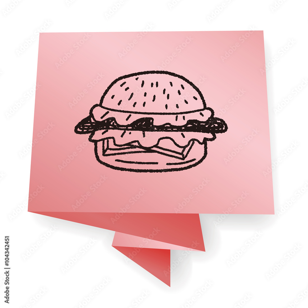 Fototapeta premium Doodle Hamburger