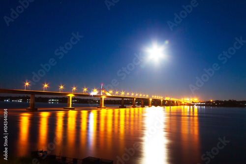 Bridge and moon