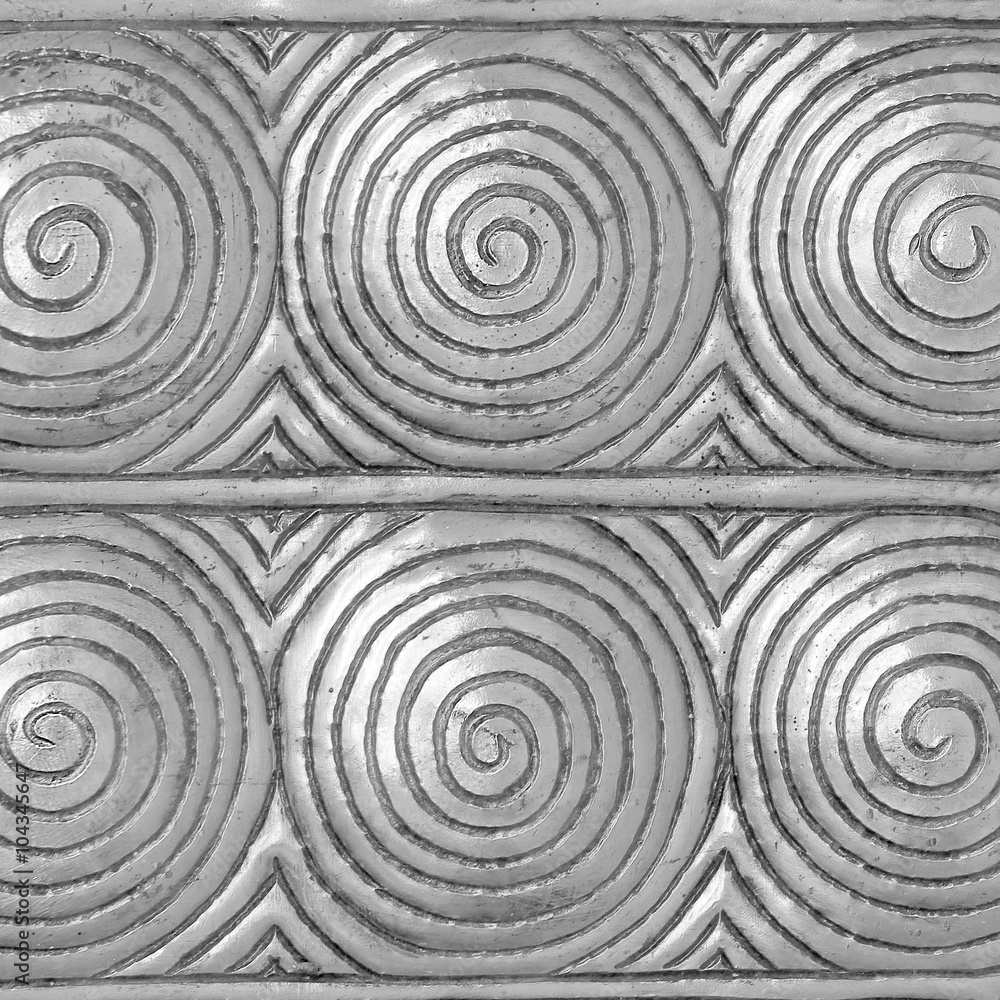 metal pattern Crafts spiral coil wall in the temple of thailand metal pattern Crafts spiral coil wall in the temple of thailand