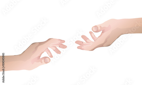 hand hold other hand