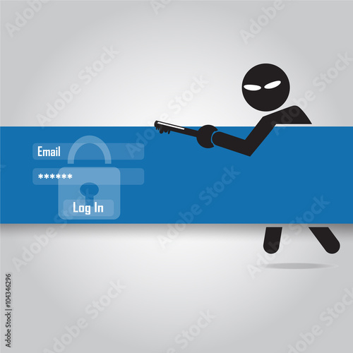 Hacker, Internet security concept