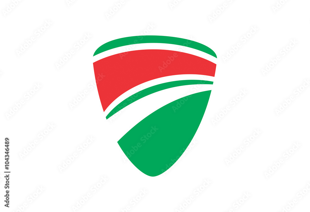Naklejka premium Color flowing wave design icons logo
