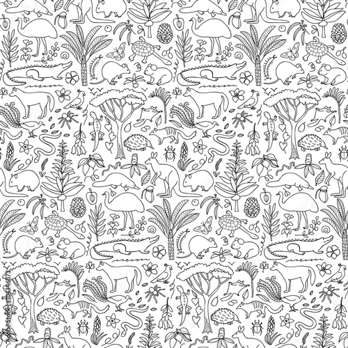 Hand drawn Australia seamless pattern
