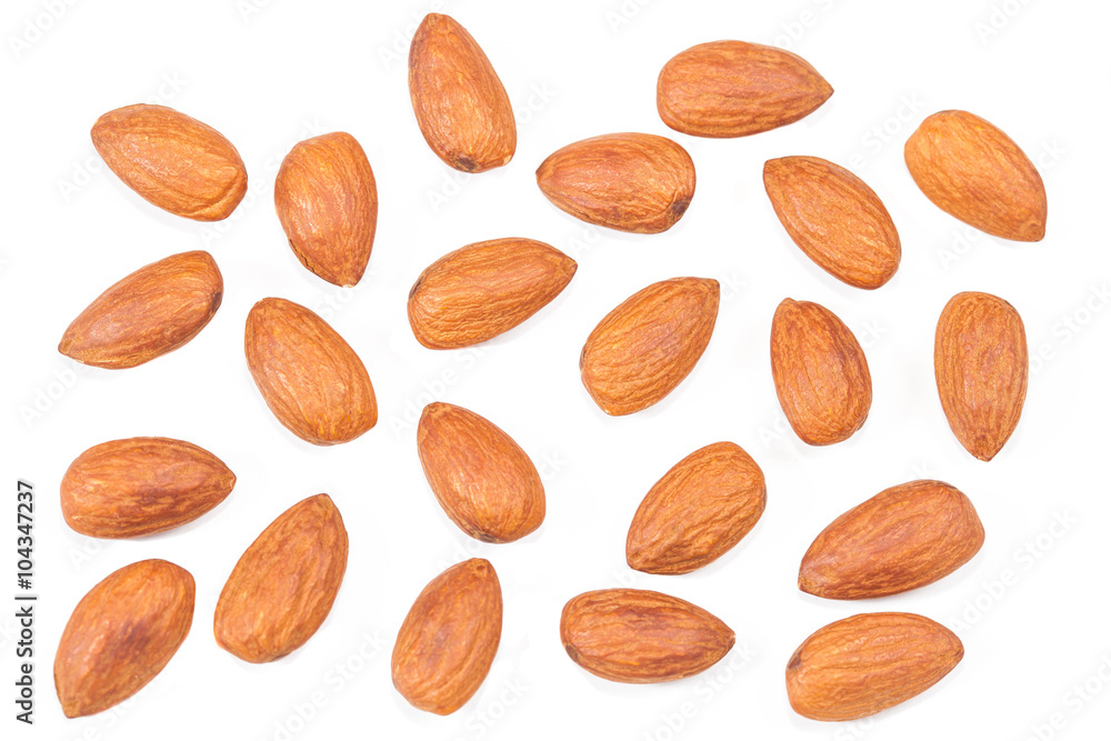 Almonds nut isolated on white background Almonds nut isolated on white background
