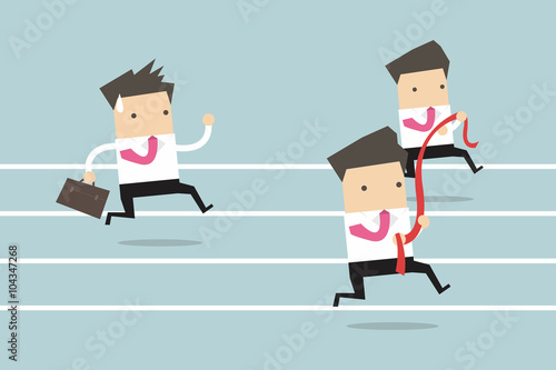 Businessman running competition