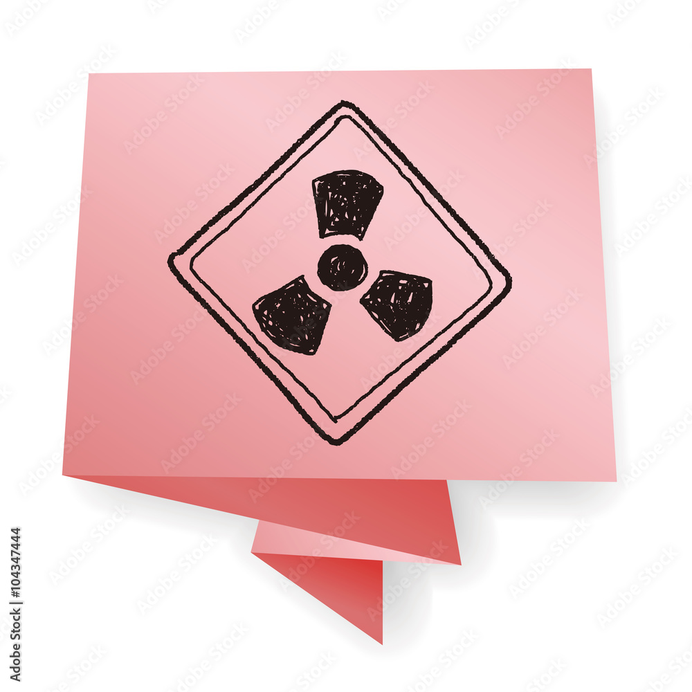 Nuclear power sign doodle Nuclear power sign doodle