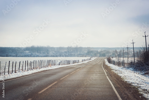 road in winter forest © alena0509