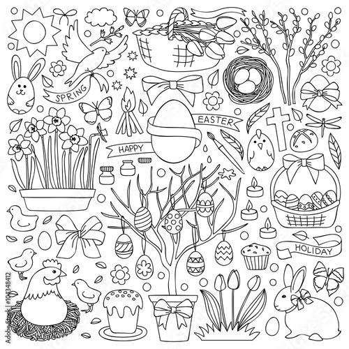 Easter doodle set