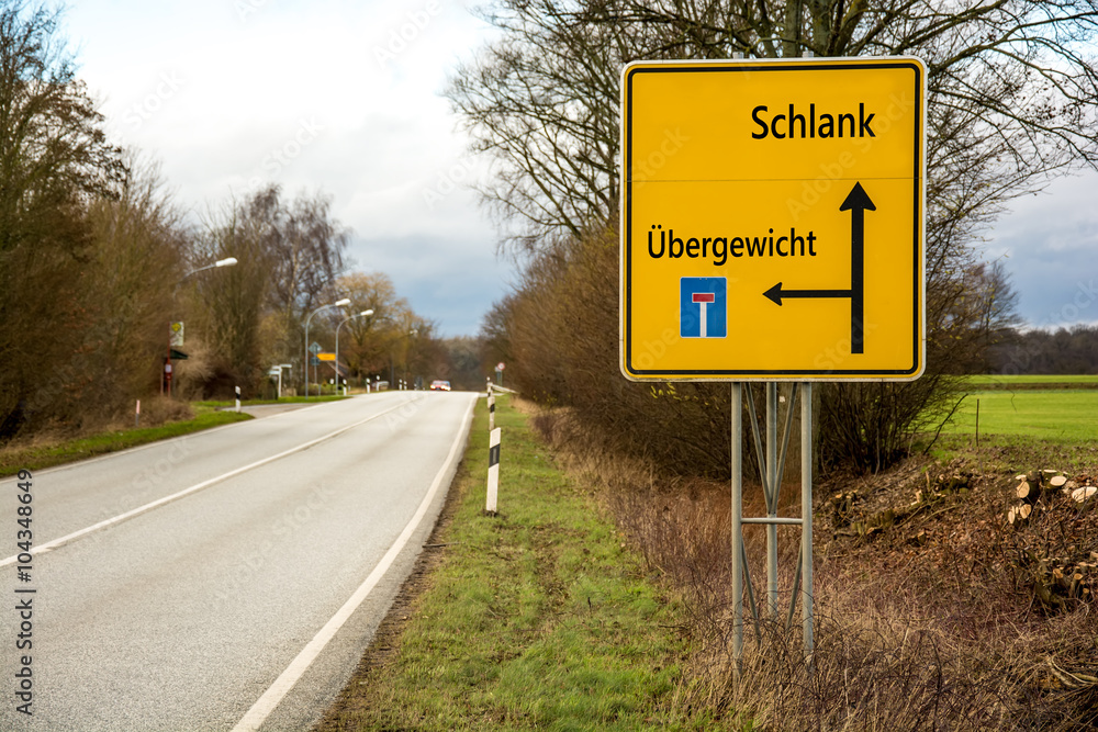 Schild 93 - Übergewicht