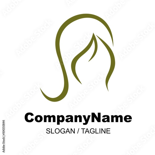 hair salon & barbershop logo icon Vector