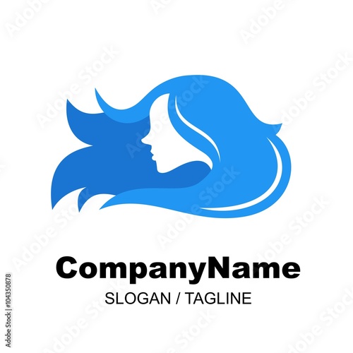 hair salon & barbershop logo icon Vector