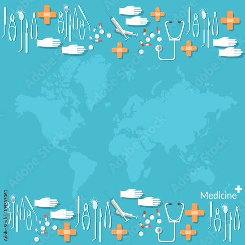 Many medicine pills and tablets