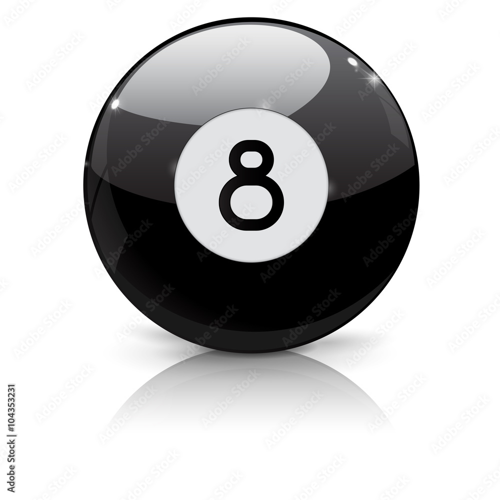 Fototapeta premium Billiard eight ball. Black ball 8.