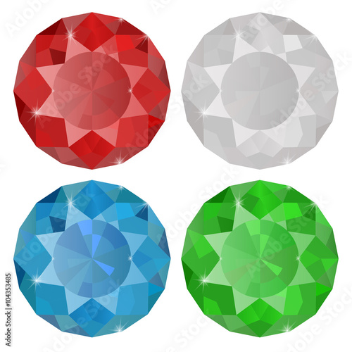 Diamond, Sapphire, Ruby,   Emerald.