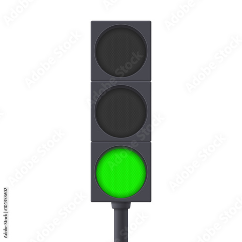 Traffic Light. Green light on.