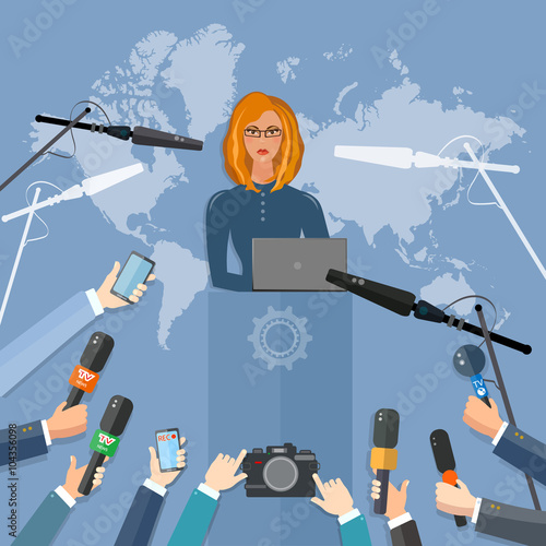 News conference world live tv interview