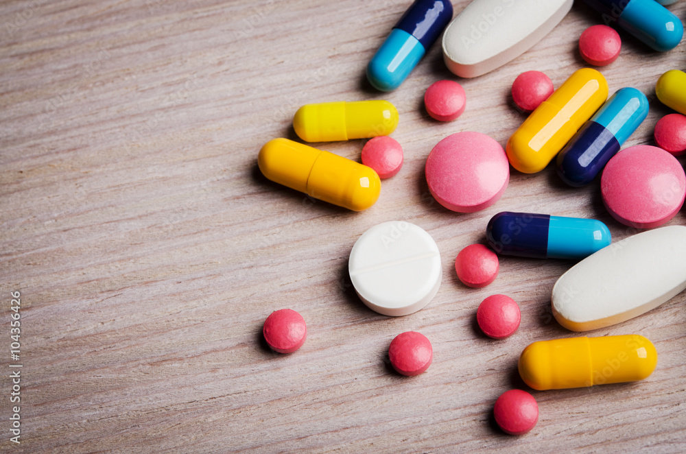 Many colorful pills Many colorful pills