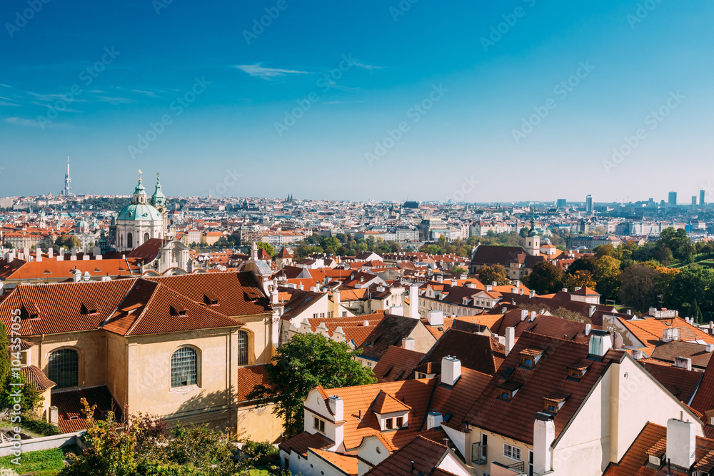 Sunny day cityscape in Prague, Czech Republic