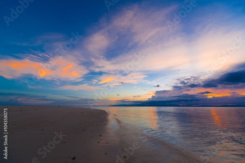 sunset tropical sea