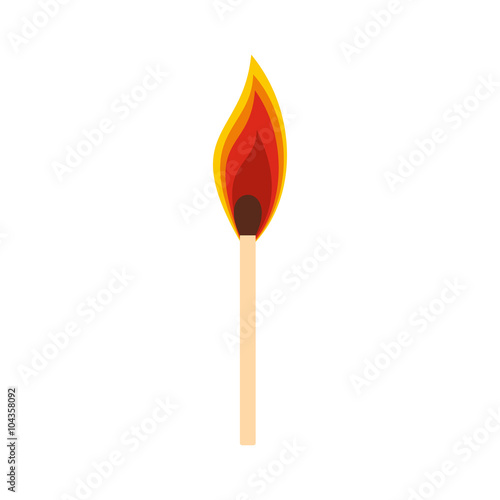 Burning match icon 