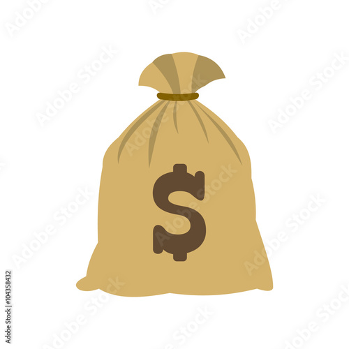 Money bag with US dollar sign icon