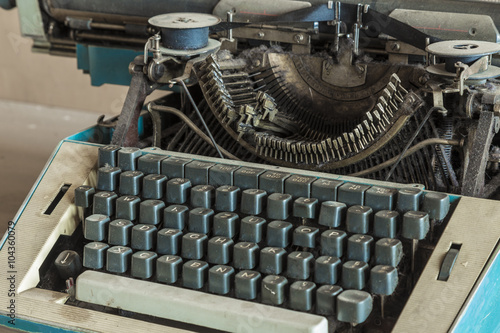 Old typewriter. Old communication technology