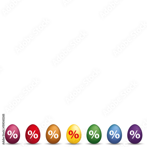 8 Colored Easter Egss Percentage