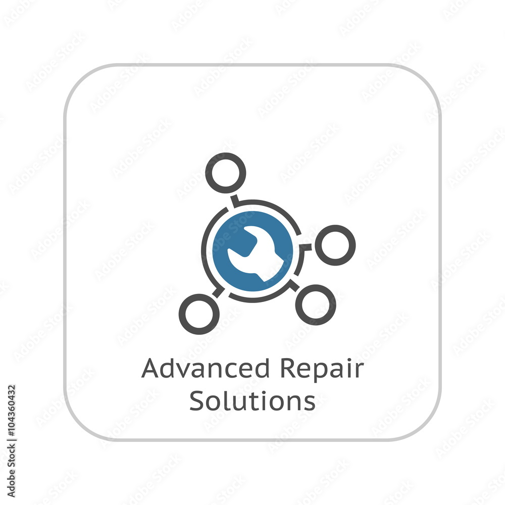 Advanced Repair Solutions Icon. Flat Design. Advanced Repair Solutions Icon. Flat Design.