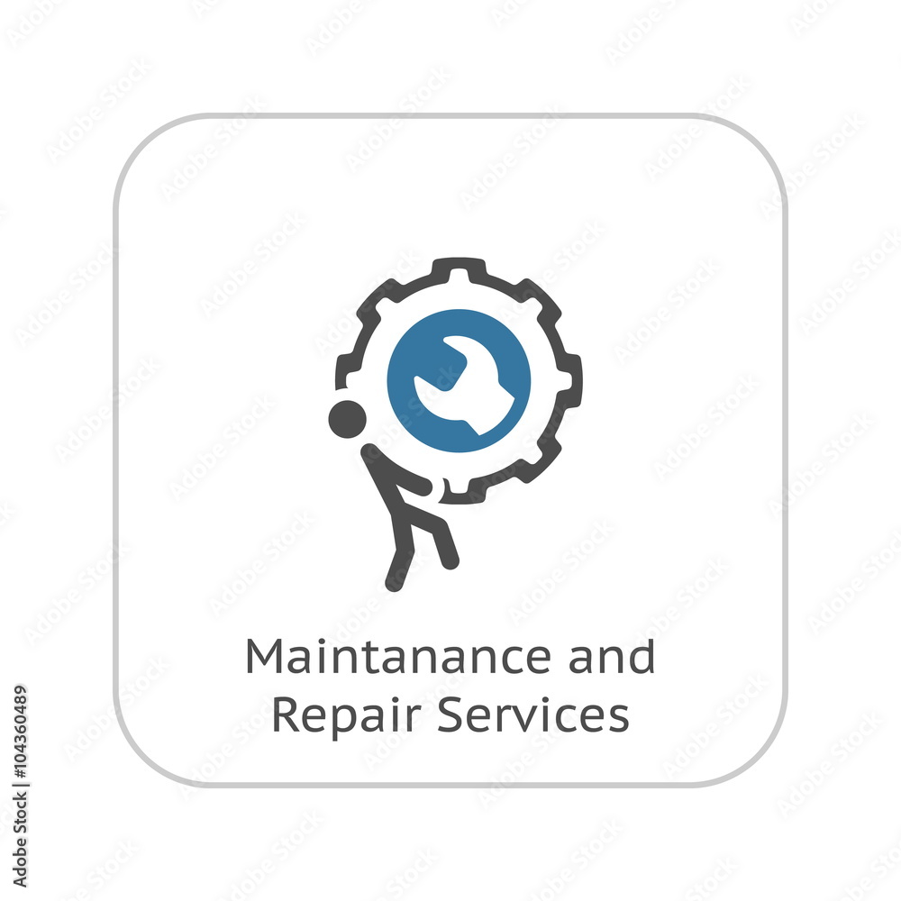 Maintanance and Repair Services Icon. Flat Design. Maintanance and Repair Services Icon. Flat Design.