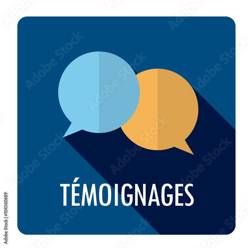 Bouton web vecteur TEMOIGNAGES 