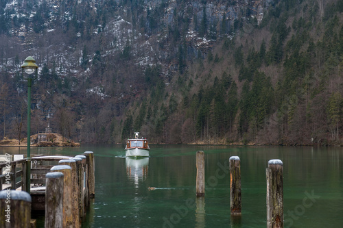 View from Konigsee lake, Berchtesgaden, Germany in the winter