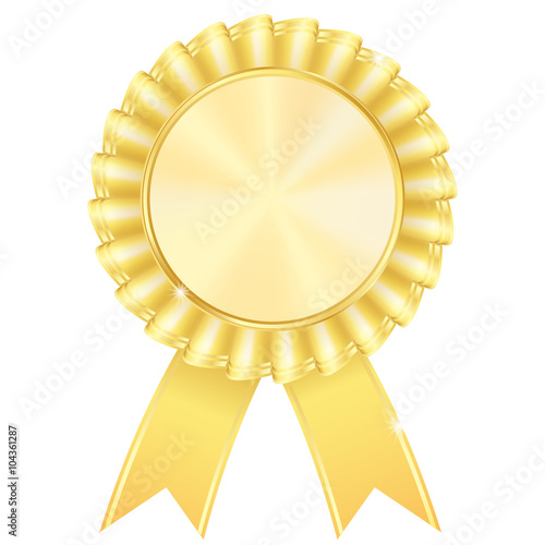 Golden award badge.