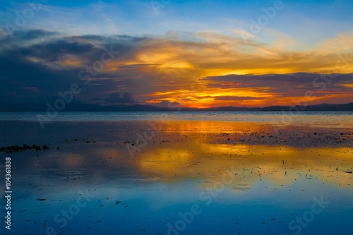 sunset tropical sea