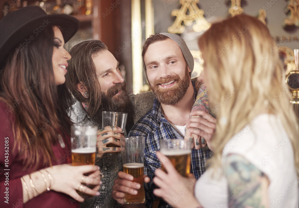 Group of best friends meeting in the pub Group of best friends meeting in the pub