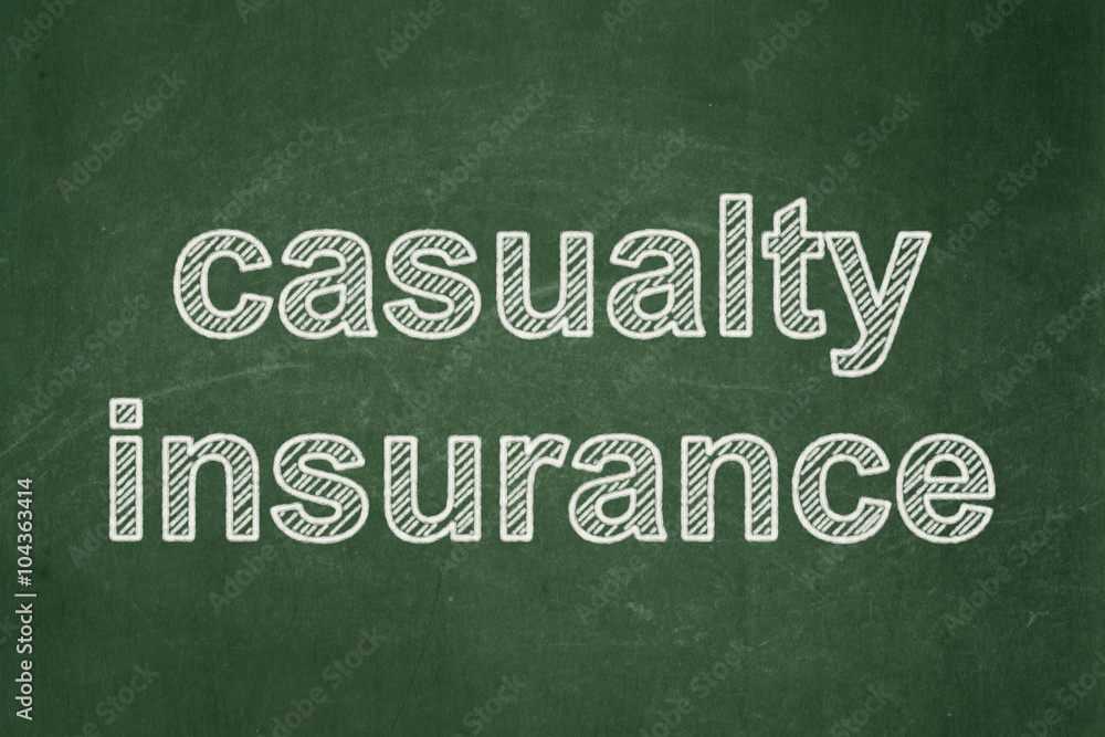 Obraz premium Insurance concept: Casualty Insurance on chalkboard background