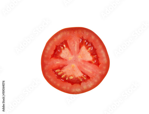 Wallpaper Mural slice of tomato isolated on white background Torontodigital.ca